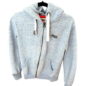 Superdry hoodie blue size small